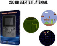 RETRO kézi játékkonzol 200 darab beépített játékkal - Fekete