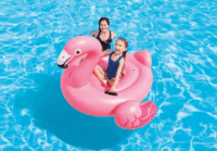 Intex 57558NP Felfújható rózsaszín Flamingó lovagló matrac (142 x 137 cm)