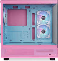 Thermaltake View 270 Plus TG Midi Torony Számítógépház + 3db 120mm ARGB ventilátor - Rózsaszín/Kék