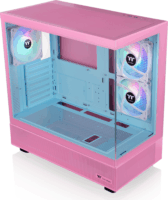 Thermaltake View 270 Plus TG Midi Torony Számítógépház + 3db 120mm ARGB ventilátor - Rózsaszín/Kék