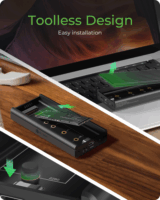 ICY BOX IB-1917M-C32a USB-C 3.2 Külső NVMe M.2 SSD Ház - Fekete