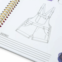 Rainbow High Spirálos divattervező füzet matricákkal és sablonokkal