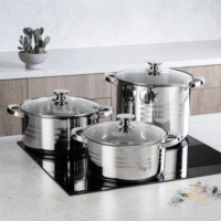 TOO LP-7170 Rozsdamentes Acél Edénykészlet - Ezüst (6 részes)