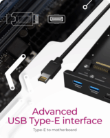 ICY BOX IB-HUB1419-i3 2x USB-A + 2x USB-C + Kártyaolvasó előlapi panel - 3.5" Fekete