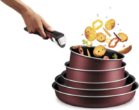 Tefal L7249802 Simply Cook Rozsdamentes Acél Edénykészlet - Bordó (6 részes)