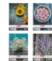 Herlitz Flower A5 80 lapos Négyzetrácsos spirálfüzet - Mintás