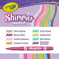 Crayola Csillámos filctollkészlet - Vegyes színek (8 db/csomag)