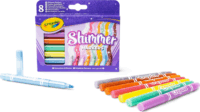 Crayola Csillámos filctollkészlet - Vegyes színek (8 db/csomag)