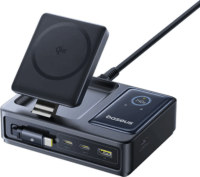 Baseus P10170902123-00 NOMOS Airpods és Telefon Wireless Mágnesesen töltő 140W - Fekete