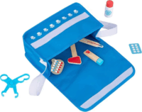 Tooky Toy 16 darabos Állatorvos játékszett fa kiegészítőkkel