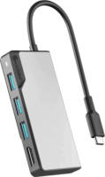 Alogic Fusion Core Multifunkciós USB-C HUB (1x HDMI + 3X USB-A) - Szürke