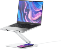 Alogic Elite Laptop állvány és Wireless töltő - Fehér