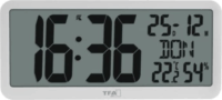 TFA 60.4525.02 Digitális rádióvezérlésű óra szobaklímával 25 x 13 cm - Fehér