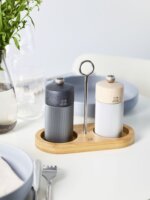 Peugeot Linea Bambusz Tartó 2 só- és borsdarálóhoz 17 cm - Natúr