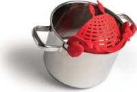 OTOTO Crabby Topfsieb Szűrőedény Főzéshez és Tészta Szűréshez - Piros