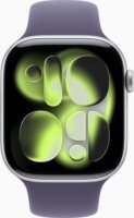 Apple Watch S11 46mm GPS Okosóra M/L Ködös Lila sportszíjjal - Ezüst