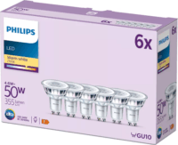 Philips 929001215237 LED izzó 4.6W 355lm 2700K GU10 (6 db / csomag) - Meleg fehér