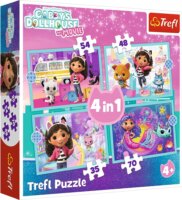 Trefl 34670 - Gabby Nagy Kalandja 4 az 1-ben 35 - 48 - 54 - 70 Darabos Puzzle