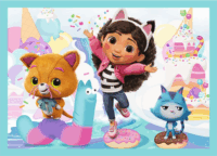 Trefl 34670 - Gabby Nagy Kalandja 4 az 1-ben 35 - 48 - 54 - 70 Darabos Puzzle