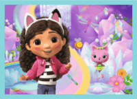 Trefl 34670 - Gabby Nagy Kalandja 4 az 1-ben 35 - 48 - 54 - 70 Darabos Puzzle