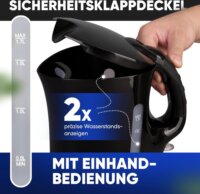 Bomann WK 6079 CB Vízforraló 1.7L 2200 Watt - Fekete