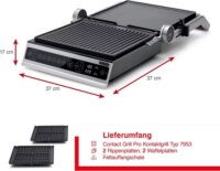 Solis Pro Typ 7953 Elektromos Kontakt Grillsütő és Gofrisütő 2000 Watt - Ezüst/Fekete