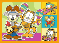 Trefl 34673 - Garfield Imádja a Lasagnát 4 az 1-ben 35 - 48 - 54 - 70 Darabos Puzzle