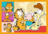 Trefl 34673 - Garfield Imádja a Lasagnát 4 az 1-ben 35 - 48 - 54 - 70 Darabos Puzzle
