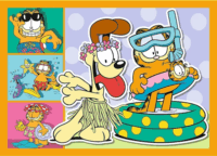 Trefl 34673 - Garfield Imádja a Lasagnát 4 az 1-ben 35 - 48 - 54 - 70 Darabos Puzzle