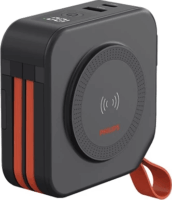 Philips DLP4347CB/00 Powerbank integrált kábellel USB Type-C - Lightning 10000mAh 10W - Fekete