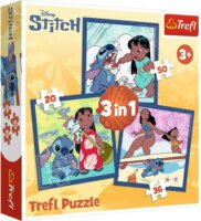 Trefl Időzés Stitch-csel 20-36-50 Darabos Puzzle