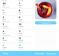 Nebulo 2026 Fűszernövény Hétheti Naptár 22 x 22 cm