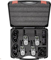 Stabo 20444 freecomm 400 4 darabos Walkie Talkie 10 km hatótávval kofferben - Fekete