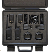 Stabo 20283 Freetalk digi 8 Walkie Talkie szett 10 km hatótávval kofferben - Fekete