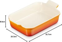 Le Creuset Heritage églalap alakú Sütőtál 26 cm - Narancssárga
