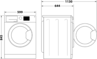 Whirlpool W8 09AD Silence EE Mosógép - Fehér