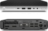 HP EliteDesk 800 G4 Micro Számítógép Fekete (Intel Core i5-8500T / 16GB / 256GB SSD / Win 11 Pro) - Használt