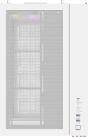 Thermaltake View 380 WS Midi Torony Számítógépház + 4db 120mm ARGB ventilátor - Fehér