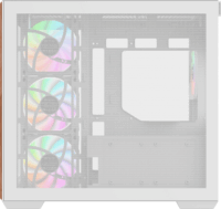 Thermaltake View 380 WS Midi Torony Számítógépház + 4db 120mm ARGB ventilátor - Fehér