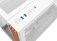 Thermaltake View 380 WS Midi Torony Számítógépház + 4db 120mm ARGB ventilátor - Fehér