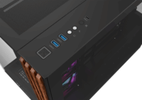 Thermaltake View 380 WS Midi Torony Számítógépház + 4db 120mm ARGB ventilátor - Fekete