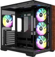 Thermaltake View 380 WS Midi Torony Számítógépház + 4db 120mm ARGB ventilátor - Fekete