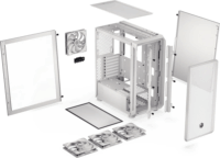 Endorfy ARX 500 Midi Torony Számítógépház + 4db 140mm ARGB ventilátor - Fehér