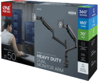 One for All DM5210 Heavy Duty 17"-50" Monitor asztali tartó kar - Fekete (2 kijelző)