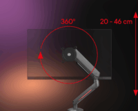 One for All DM8110 13"-43" Monitor asztali tartó kar - Fekete