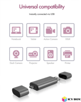 ICY BOX IB-CR200-C USB-C 3.0 Külső kártyaolvasó