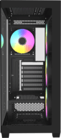 Raidmax i800 Midi Torony Számítógépház + 4db 120mm ARGB ventilátor - Fekete