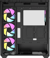 Raidmax i800 Midi Torony Számítógépház + 4db 120mm ARGB ventilátor - Fekete