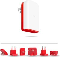 Twelve South PlugBug USB-C Hálózati gyorsöltő 120W (US) + utazó adapterkészlet - Piros/Fehér