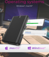 ICY BOX IB-CR602M-C31 USB-C Külső NVMe/SATA M.2 SSD Ház kártyaolvasóval - Fekete